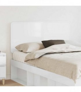 vidaXL Headboard Gloss White Engineered wood