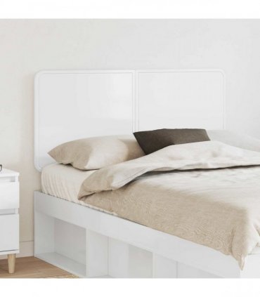 vidaXL Headboard Gloss White Engineered wood
