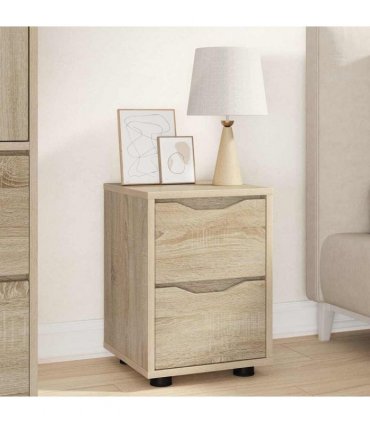 vidaXL Bedside Table Sonoma Oak 30.5 x 30 x 43 cm Engineered Wood