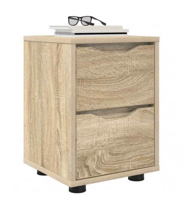 vidaXL Bedside Table Sonoma Oak 30.5 x 30 x 43 cm Engineered Wood