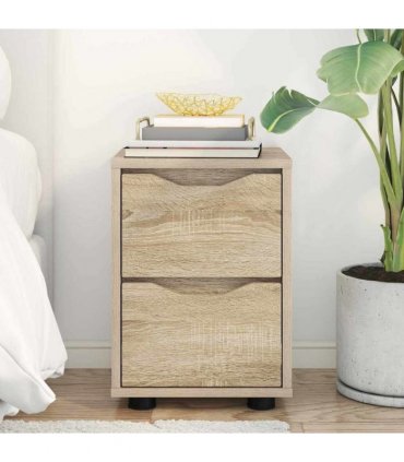 vidaXL Bedside Table Sonoma Oak 30.5 x 30 x 43 cm Engineered Wood