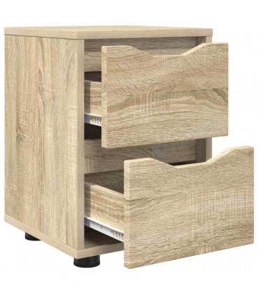 vidaXL Bedside Table Sonoma Oak 30.5 x 30 x 43 cm Engineered Wood