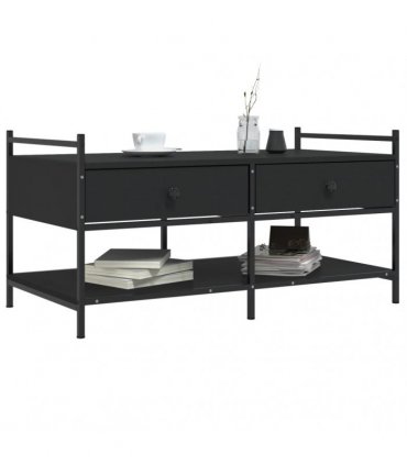 vidaXL Coffee Table Black 99x50x50 cm Engineered Wood