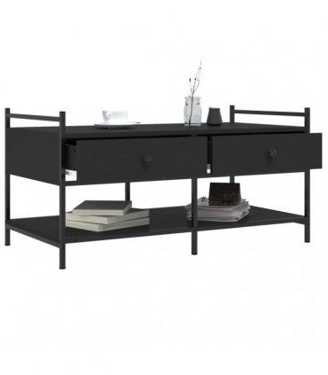 vidaXL Coffee Table Black 99x50x50 cm Engineered Wood