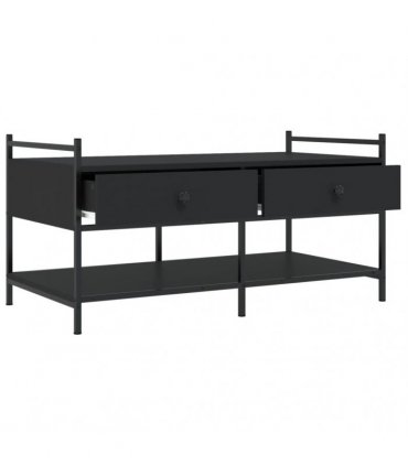 vidaXL Coffee Table Black 99x50x50 cm Engineered Wood