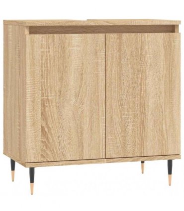 vidaXL Bathroom Cabinet | Sonoma oak | Engineered wood, iron | Small
