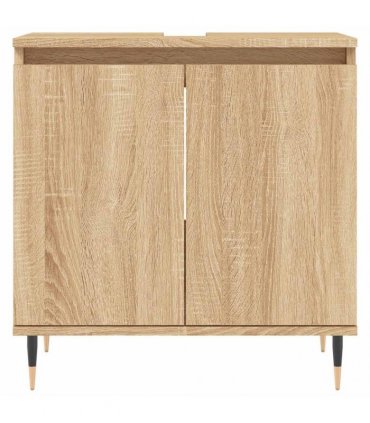 vidaXL Bathroom Cabinet | Sonoma oak | Engineered wood, iron | Small