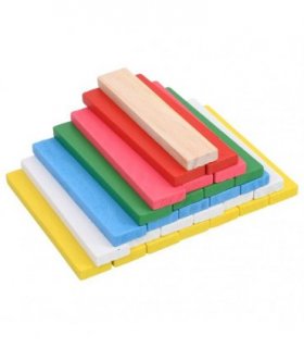 vidaXL 150 Piece Wooden Building Block Set Solid Pinewood Painted