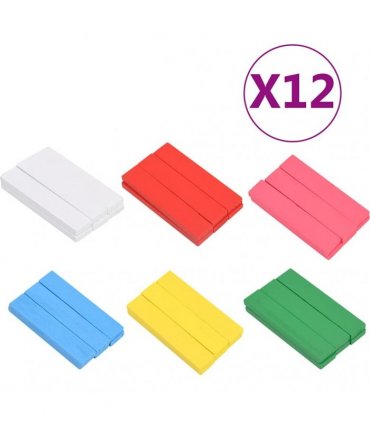 vidaXL 150 Piece Wooden Building Block Set Solid Pinewood Painted