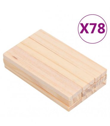 vidaXL 150 Piece Wooden Building Block Set Solid Pinewood Painted