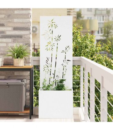 vidaXL Garden Privacy Screen White 50 x 150 cm Cold-rolled steel