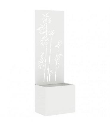 vidaXL Garden Privacy Screen White 50 x 150 cm Cold-rolled steel