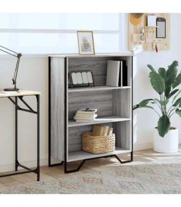 vidaXL Bookcase Grey Sonoma 80x31x106 cm Engineered Wood