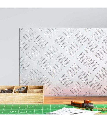 vidaXL Stair Tread Square 2 pcs Silver 30 x 30 cm Aluminium