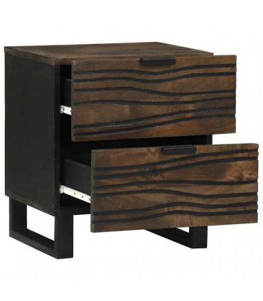 vidaXL Bedside Cabinet Walnut 40 x 33 x 46 cm Engineered Wood