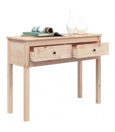 vidaXL Console Table 100x35x75 cm Solid Wood Pine