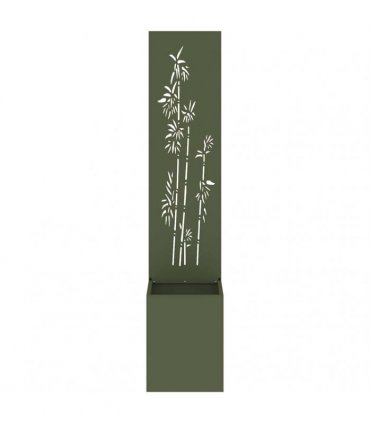 vidaXL Garden Privacy Screen Floral Olive green 32 x 32 x 150 cm