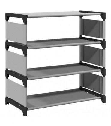 vidaXL Shoe Rack 4-Tier Grey 54x28x55 cm Non-woven Fabric