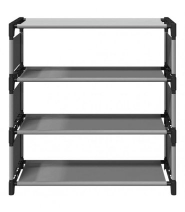 vidaXL Shoe Rack 4-Tier Grey 54x28x55 cm Non-woven Fabric