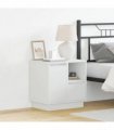 vidaXL Bedside Cabinet White 50 x 34.5 x 50 cm Engineered wood
