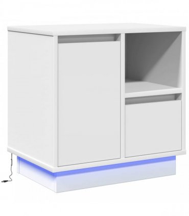 vidaXL Bedside Cabinet White 50 x 34.5 x 50 cm Engineered wood
