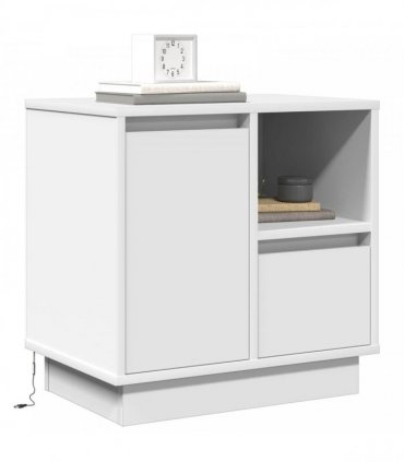 vidaXL Bedside Cabinet White 50 x 34.5 x 50 cm Engineered wood
