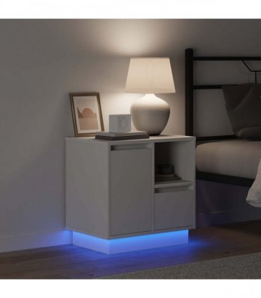 vidaXL Bedside Cabinet White 50 x 34.5 x 50 cm Engineered wood