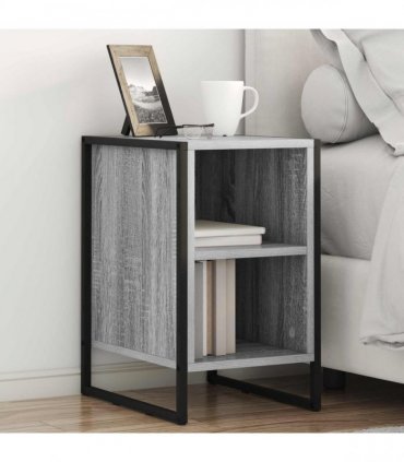 vidaXL Bedside Table 2 pcs Grey Sonoma 39.5 x 30 x 50 cm