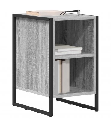 vidaXL Bedside Table 2 pcs Grey Sonoma 39.5 x 30 x 50 cm