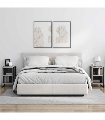 vidaXL Bedside Table 2 pcs Grey Sonoma 39.5 x 30 x 50 cm