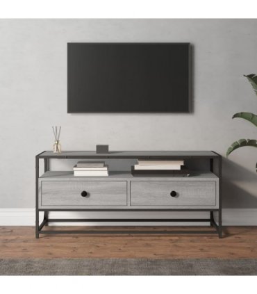 vidaXL TV Cabinet Grey Sonoma 100x35x45 cm Engineered Wood