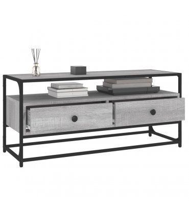 vidaXL TV Cabinet Grey Sonoma 100x35x45 cm Engineered Wood