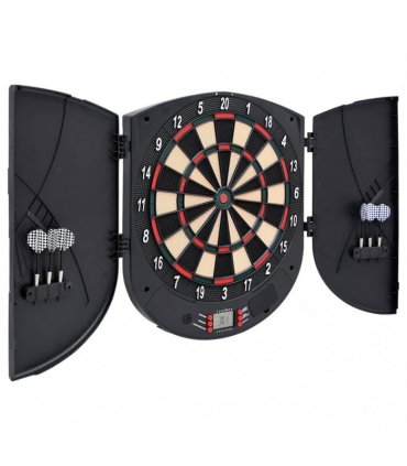 vidaXL Electric Dartboard with Darts Black Polypropylene