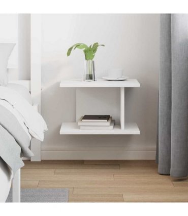 vidaXL Bedside Table White 40 x 30 x 25 cm Engineered Wood