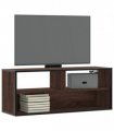 vidaXL TV Cabinet Brown Oak 100x31x39.5 cm Engineered Wood and Metal