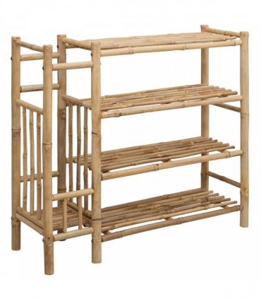 vidaXL Shoe Rack with Shelf Natural 88 x 27 x 80 cm Bamboo
