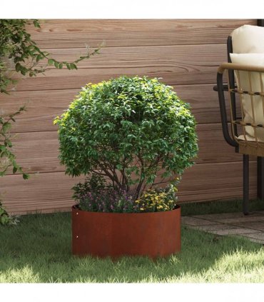 vidaXL Planter Ring Brown 40 x 40 x 20 cm Weathering Steel