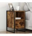 vidaXL Bedside Table 2 pcs Smoke Oak 39.5 x 30 x 50 cm Engineered Wood