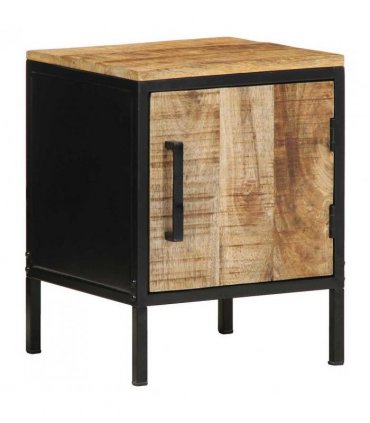 vidaXL Bedside Cabinet Brown and Black 30 x 30 x 40 cm