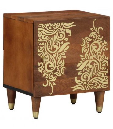 vidaXL Bedside Cabinet with Door Honey Brown 40 x 33 x 46 cm