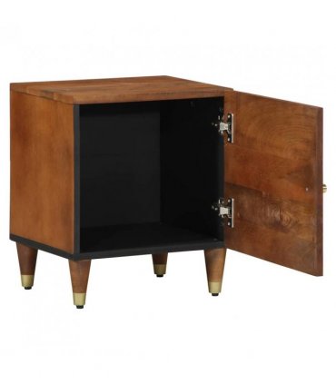 vidaXL Bedside Cabinet with Door Honey Brown 40 x 33 x 46 cm