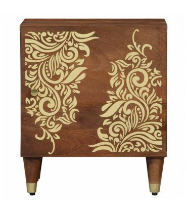 vidaXL Bedside Cabinet with Door Honey Brown 40 x 33 x 46 cm