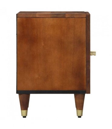 vidaXL Bedside Cabinet with Door Honey Brown 40 x 33 x 46 cm