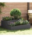 vidaXL Garden Planter Black 100 x 100 x 50 cm Cold-rolled Steel
