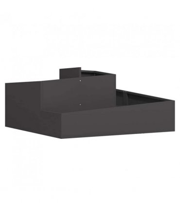 vidaXL Garden Planter Black 100 x 100 x 50 cm Cold-rolled Steel