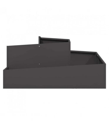 vidaXL Garden Planter Black 100 x 100 x 50 cm Cold-rolled Steel