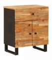 vidaXL Bed cabinet with Drawer Brown 50 x 33 x 60 cm Solid Mango Wood