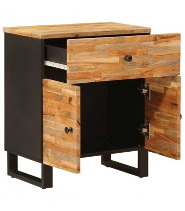 vidaXL Bed cabinet with Drawer Brown 50 x 33 x 60 cm Solid Mango Wood