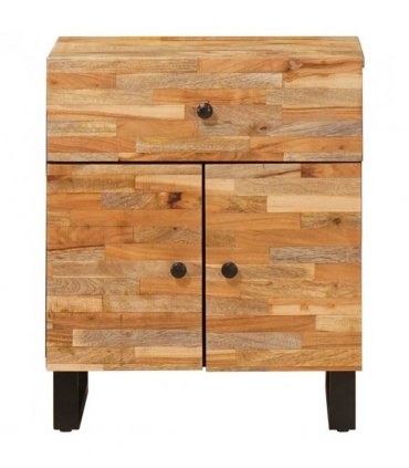 vidaXL Bed cabinet with Drawer Brown 50 x 33 x 60 cm Solid Mango Wood