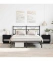 vidaXL Nightstand 2 pcs Black Oak 45 x 34 x 44 cm Engineered Wood